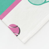 Groene getransneerde tennisrackets met aangepaste fleece deken (Hoek)