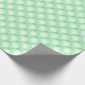 Groene getufte parels cadeaupapier (Hoek)