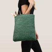 Groene geverfde wand tote bag (Dichtbij)