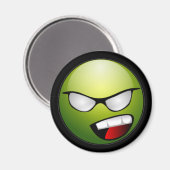 Groene Gezicht Zwarte Magneet (Voorkant / Achterkant)