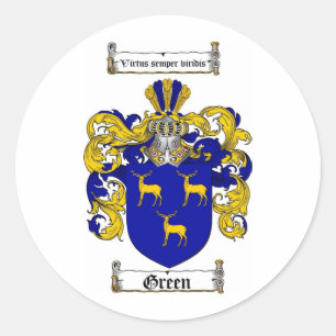 GROENE GEZINSLECHTS - GROENE WAPENKLACHT RONDE STICKER