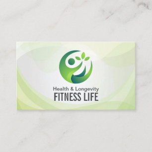 Groene gezondheid Moderne Logo   Fitnessvoeding Visitekaartje