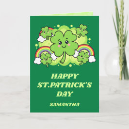 Groene giechel St. Patrick's Dag Kaart
