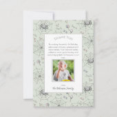 Groene Gingham Baby Halloween Spin Dankkaart Bedankkaart (Voorkant)