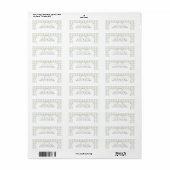 Groene Gingham Baby Shower Etiket (Full Sheet)