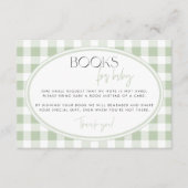 Groene Gingham Babyshower Bijlagekaart Informatiekaartje (Voorkant)