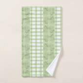 Groene Gingham badhanddoek set Bad Handdoek (Handdoek)