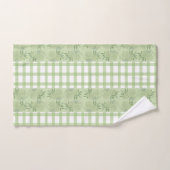 Groene Gingham badhanddoek set Bad Handdoek (Handdoek)