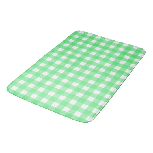Groene gingham badmat (Gekanteld)