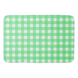 Groene gingham badmat