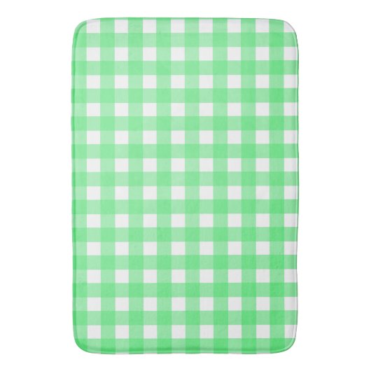 Groene gingham badmat (Voorkant Verticaal)