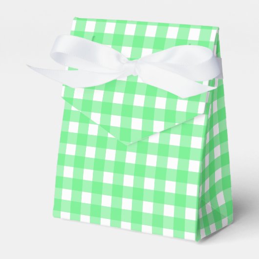 Groene gingham bedankdoosjes (Voorkant Zijde)