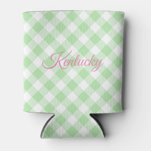 Groene gingham blikjeskoeler