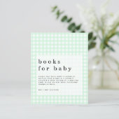 Groene Gingham Boeken voor Baby bijlage (Staand voorkant)