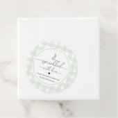 Groene Gingham Bunny Rabbit met liefde Bedankjes Labels (In situ)