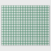 Groene Gingham Cadeaupapier (Vlak)
