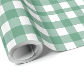 Groene Gingham Cadeaupapier (Rol Hoek)