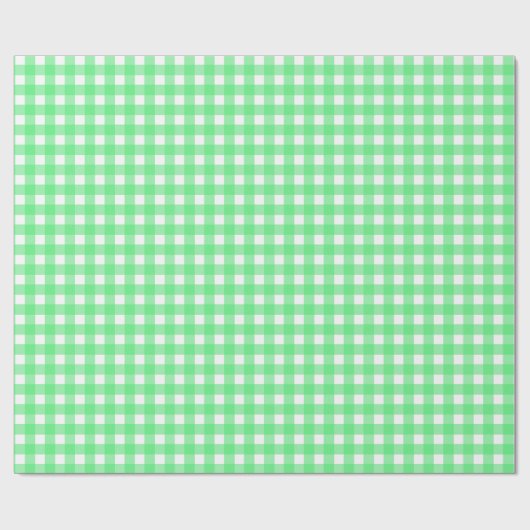 Groene gingham cadeaupapier (Vlak)