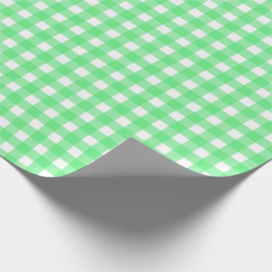 Groene gingham cadeaupapier (Hoek)