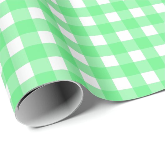 Groene gingham cadeaupapier (Rol Hoek)