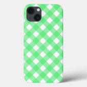 Groene gingham Case-Mate iPhone hoes (Achterkant)