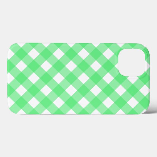 Groene gingham Case-Mate iPhone hoes (Achterkant (horizontaal))