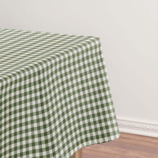 Groene gingham check plaid ontwerp Tafelkleed (Voorbeeld)