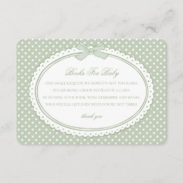 Groene Gingham Coquette Boeken voor Baby Informatiekaartje