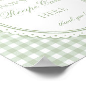 Groene Gingham Coquette Bow Deel een Recept Poster (Hoek)