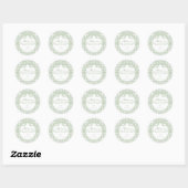 Groene Gingham Coquette Strik Doop Envelope Zegel (Vel)