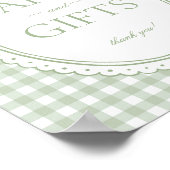 Groene Gingham Coquette Strik Kaart & Cadeaus Bord Poster (Hoek)
