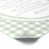 Groene Gingham Coquette Strik Tijdscapsule Spel Poster (Hoek)