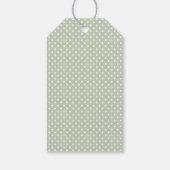Groene Gingham Coquette Strik Verjaardagsfeest Fav Cadeaulabel (Achterkant)