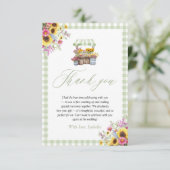 Groene Gingham Dankkaart, Rechtstreeks van de Mark Bedankkaart (Staand voorkant)