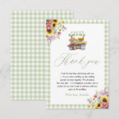 Groene Gingham Dankkaart, Rechtstreeks van de Mark Bedankkaart (Voorkant / Achterkant)