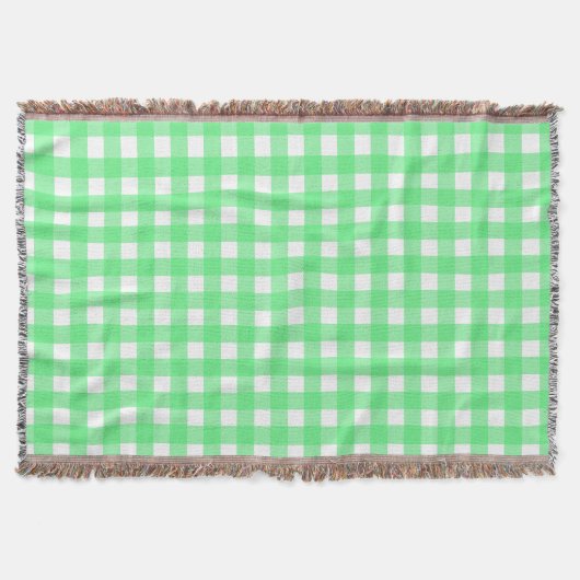 Groene gingham deken (Voorkant)