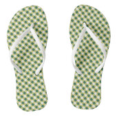 Groene Gingham Design Slippers Teenslippers (Voetbed)
