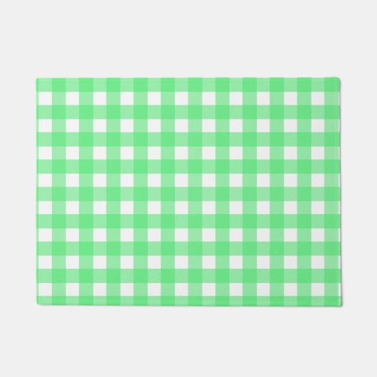 Groene gingham deurmat (Voorkant)