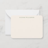 Groene Gingham Douane Kerst Cadeaubijlage Notitiekaartje (Voorkant)