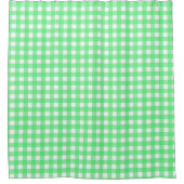 Groene gingham douchegordijn (Voorkant)