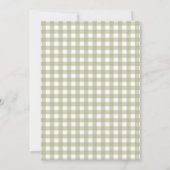 Groene Gingham Dwaas Gans 2e Verjaardag Kaart (Achterkant)