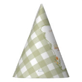 Groene Gingham Dwaze Gans 1e Verjaardag Feesthoedjes (Links)