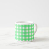 Groene gingham espresso kop (Voorkant rechts)