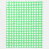 Groene gingham fleece deken (Voorkant)