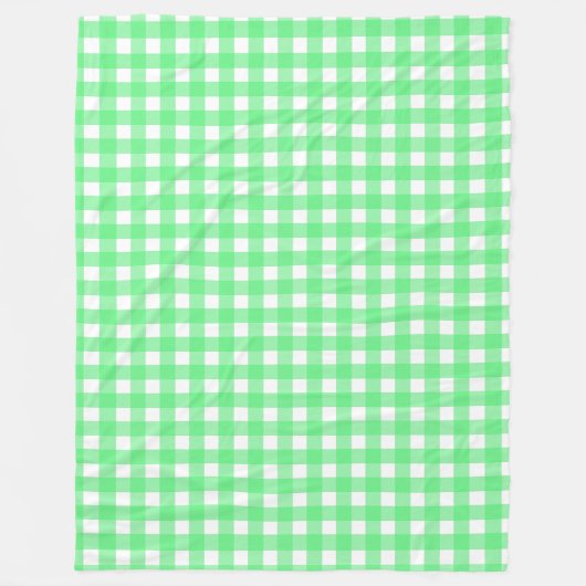 Groene gingham fleece deken (Voorkant)