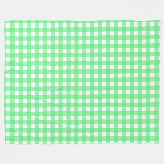 Groene gingham fleece deken (Voorkant (Horizontaal))