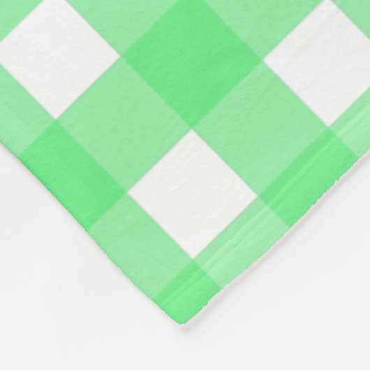 Groene gingham fleece deken (Hoek)
