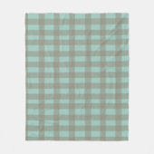 Groene Gingham Fleece Deken (Voorkant)