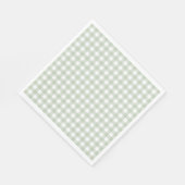 Groene Gingham Flirt Boog Feest Dessert Servet (Hoek)