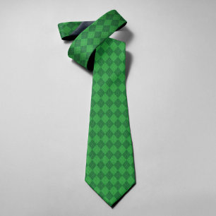 Groene Gingham Geometrische Gelukkige Patrick's Da Stropdas